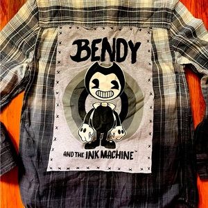 Bendy Flannel Shirt Hand Stitched One Of A Kind